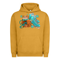 Pigment Peanut Butter Winter Ice Skating Boots And Coffee Urban Hoodie - FaDigitalArtStudio