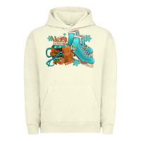 Pigment Pistachio Winter Ice Skating Boots And Coffee Urban Hoodie - FaDigitalArtStudio