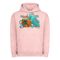 Pigment Salmon Winter Ice Skating Boots And Coffee Urban Hoodie - FaDigitalArtStudio