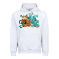 White Winter Ice Skating Boots And Coffee Urban Hoodie - FaDigitalArtStudio