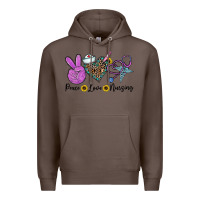 Coffee peace love nursing Premium Hoodie - CowhideDigitalArt