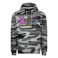 Slate Camo peace love nursing Premium Hoodie - CowhideDigitalArt