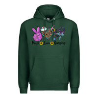 Sports Green peace love nursing Premium Hoodie - CowhideDigitalArt