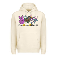 Tofu peace love nursing Premium Hoodie - CowhideDigitalArt