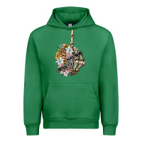Emerald sensitive savage skeleton middle finger Urban Hoodie - FaDigitalArtStudio