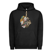 Pigment Black sensitive savage skeleton middle finger Urban Hoodie - FaDigitalArtStudio
