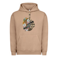 Pigment Burro sensitive savage skeleton middle finger Urban Hoodie - FaDigitalArtStudio