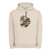 Pigment French Oak sensitive savage skeleton middle finger Urban Hoodie - FaDigitalArtStudio