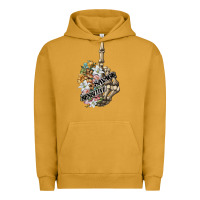 Pigment Peanut Butter sensitive savage skeleton middle finger Urban Hoodie - FaDigitalArtStudio