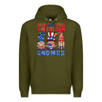 Army Green all american gnomes Premium Hoodie - HRA Design Shop