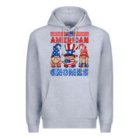 Heather Grey all american gnomes Premium Hoodie - HRA Design Shop
