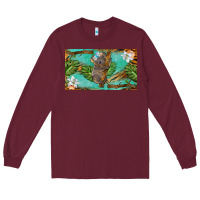 Burgundy koala cup Long Sleeve Tee - BarkalooDesign