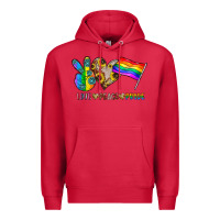 Cardinal peace love pride Premium Hoodie - CowhideDigitalArt