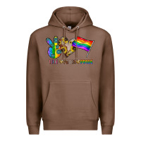 Chestnut peace love pride Premium Hoodie - CowhideDigitalArt