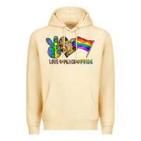 Pina Colada peace love pride Premium Hoodie - CowhideDigitalArt