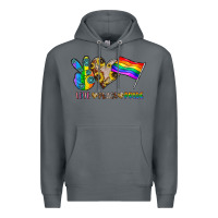 Rock peace love pride Premium Hoodie - CowhideDigitalArt