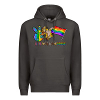 Smoke peace love pride Premium Hoodie - CowhideDigitalArt