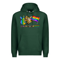 Sports Green peace love pride Premium Hoodie - CowhideDigitalArt