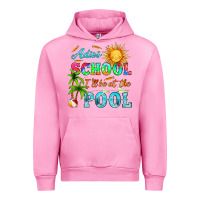 Fuchsia Pink adios school i ll be at the pool Urban Hoodie - HRA Design Shop
