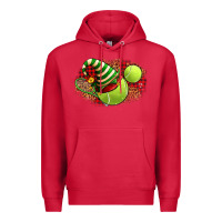 Cardinal Tennis Christmas With Racket And Hat Premium Hoodie - FaDigitalArtStudio