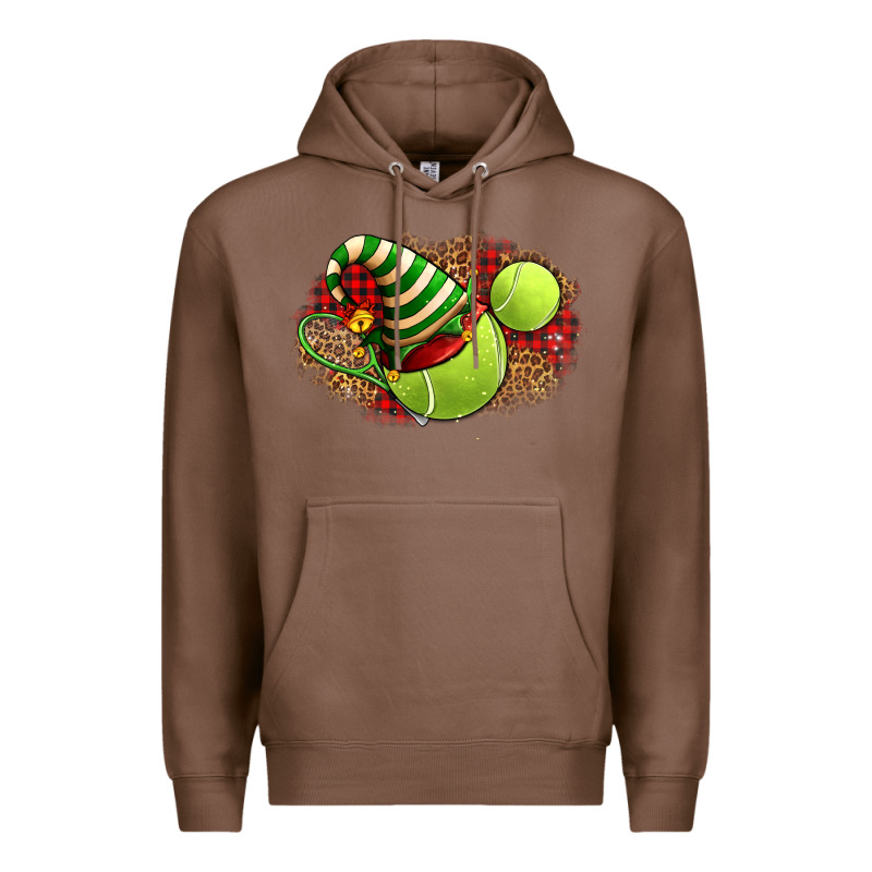 Tennis Christmas With Racket And Hat Premium Hoodie by FaDigitalArtStudio | Teevron