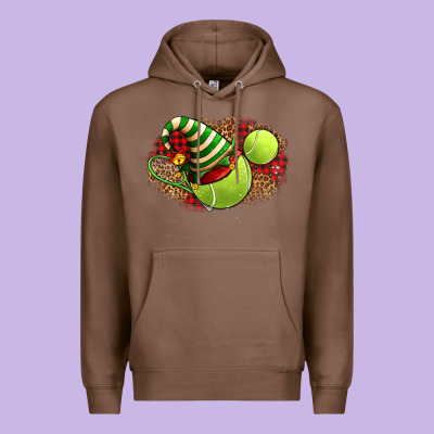Tennis Christmas With Racket And Hat Premium Hoodie Designed By Fadigitalartstudio