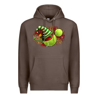 Coffee Tennis Christmas With Racket And Hat Premium Hoodie - FaDigitalArtStudio