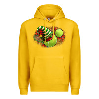 Lemon Tennis Christmas With Racket And Hat Premium Hoodie - FaDigitalArtStudio