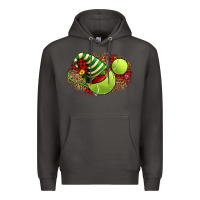 Smoke Tennis Christmas With Racket And Hat Premium Hoodie - FaDigitalArtStudio