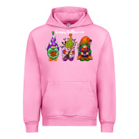 Fuchsia Pink happy halloween gnomes white Urban Hoodie - RacoonDesign