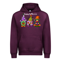 Mauve Wine happy halloween gnomes white Urban Hoodie - RacoonDesign