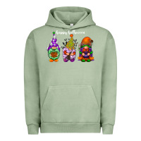 Pigment Oil Green happy halloween gnomes white Urban Hoodie - RacoonDesign