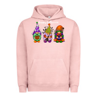 Pigment Salmon happy halloween gnomes white Urban Hoodie - RacoonDesign