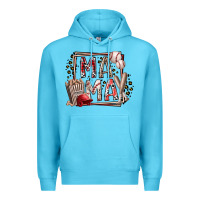 Ocean Blue mama baseball Premium Hoodie - RacoonDesign