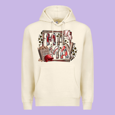 Mama Baseball Premium Hoodie Designed By Racoondesign