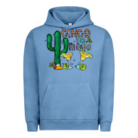 Pigment Pebble Blue cinco de mayo cactus Urban Hoodie - CowhideDigitalArt