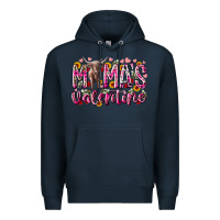 Navy mama is valentine Premium Hoodie - RacoonDesign