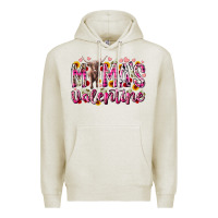 Oatmeal Heather mama is valentine Premium Hoodie - RacoonDesign