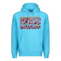 Ocean Blue mama is valentine Premium Hoodie - RacoonDesign