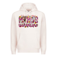 Pale Pink mama is valentine Premium Hoodie - RacoonDesign