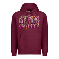 Burgundy mama is valentine Premium Hoodie - RacoonDesign