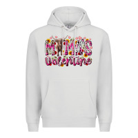 Dove Grey mama is valentine Premium Hoodie - RacoonDesign
