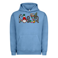 Pigment Pebble Blue fiesta Urban Hoodie - CowhideDigitalArt