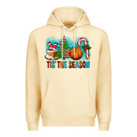 Pina Colada Tis The Season Christmas With Basketball And Candy Cane Premium Hoodie - FaDigitalArtStudio