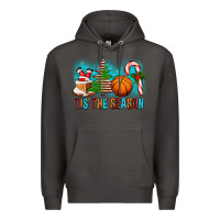 Smoke Tis The Season Christmas With Basketball And Candy Cane Premium Hoodie - FaDigitalArtStudio