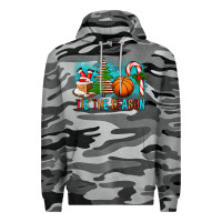 Slate Camo Tis The Season Christmas With Basketball And Candy Cane Premium Hoodie - FaDigitalArtStudio