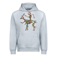 Heather Grey skeleton deer santa Urban Hoodie - FaDigitalArtStudio