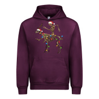 Mauve Wine skeleton deer santa Urban Hoodie - FaDigitalArtStudio