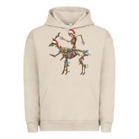 Pigment French Oak skeleton deer santa Urban Hoodie - FaDigitalArtStudio
