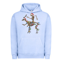 Pigment Grape Ice skeleton deer santa Urban Hoodie - FaDigitalArtStudio